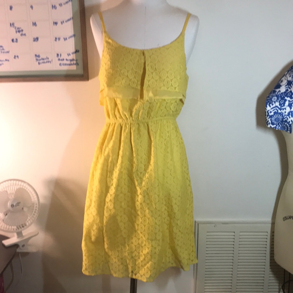 J. Taylor Yellow Lace Sundress